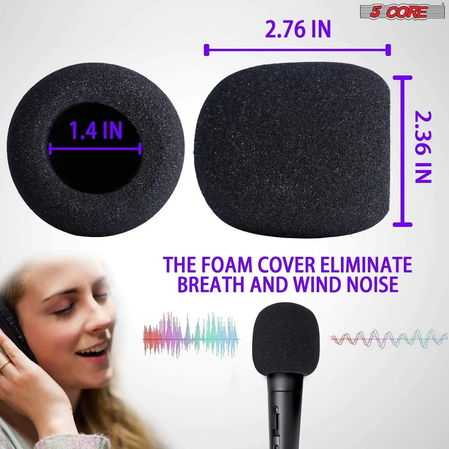 5Core Condenser Podcast Microphone Kit with Desk Stand & Foam Cover